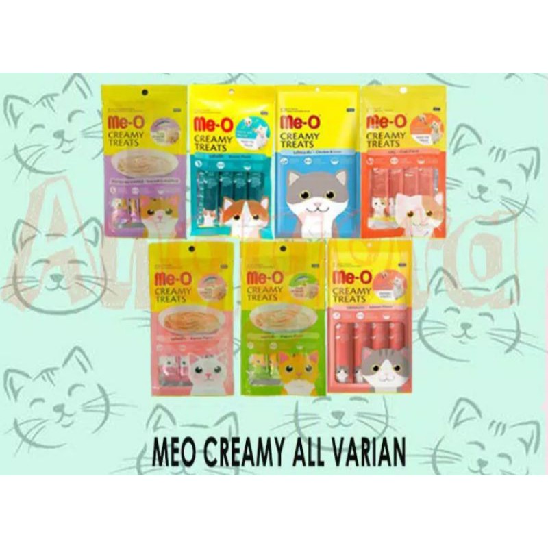 (1 dus isi 12 pcs) snak kucing/liquid meo cremy treats all varian