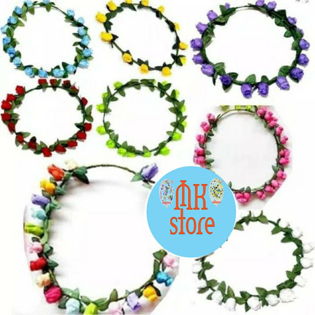 Mahkota bunga / flower crown / Ikat Kepala Bunga