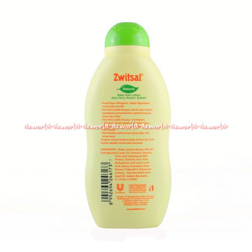 Zwitsal Natural Baby Hair Lotion 200ml Mengandung Aloe Vera Membantu Pertumbuhan Rambut Bayi losion Rambut Bayi