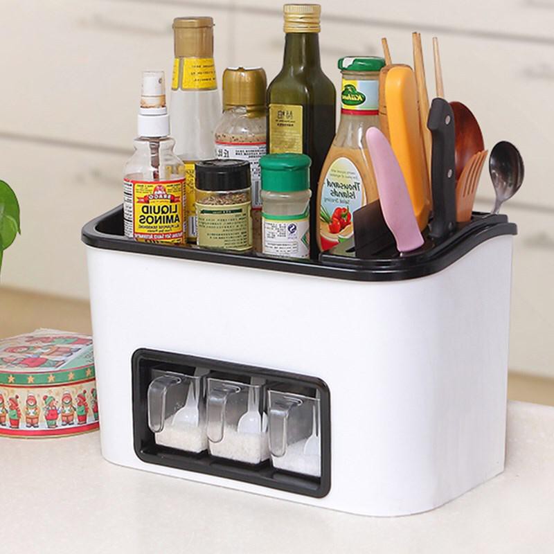  Rak  Bumbu  Dapur  Rak  Dapur  Bahan Plastik  Portable 