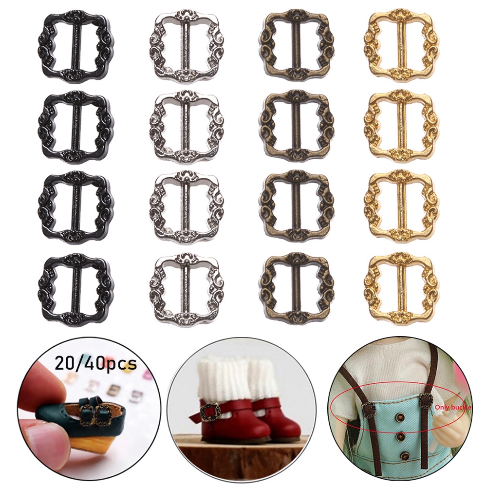 ROW 20/40pcs High Quality 3.5mm/7mm Girls Toys Mini Ultra-small 4 Colors Tri-glide Buckle