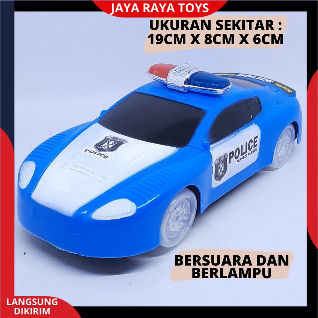 Mobil Polisi Ban Nyala Musik Lampu Police Car Mainan Anak Mobilan Polisi Baterai Bump And Go