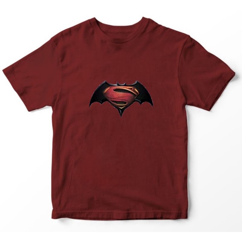 Kaos Unisex Anak Superman Batman Kaos Lengan Pendek Kaos Anak Cewek Cowok Kaos Oblong Logo Anak