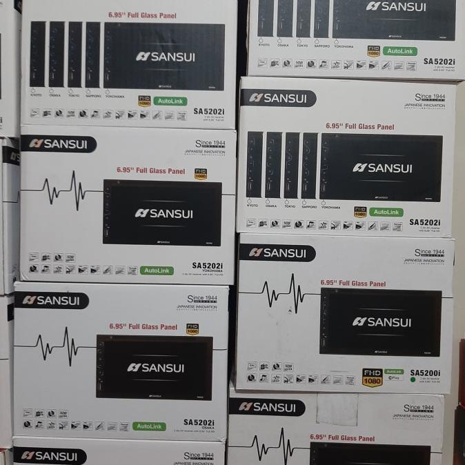 Head Unit Tape Mobil Sansui Sa 5202I Full Glass Mirrorlink Android