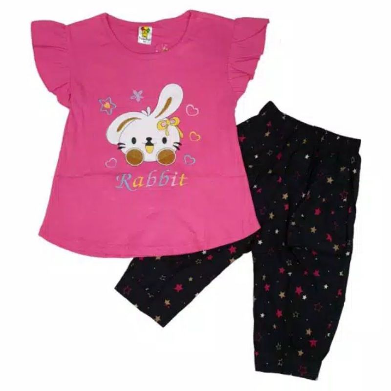 Setelan fashion baju anak perempuan 2-7 tahun motif bear sr.248