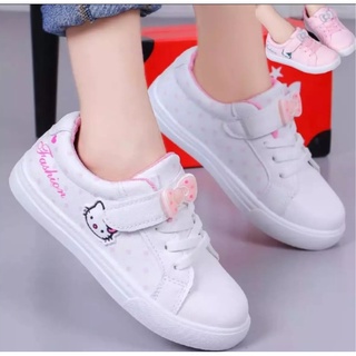 Sepatu Anak Wanita Motif Hello Kitty putih Ukuran 26 sd 35
