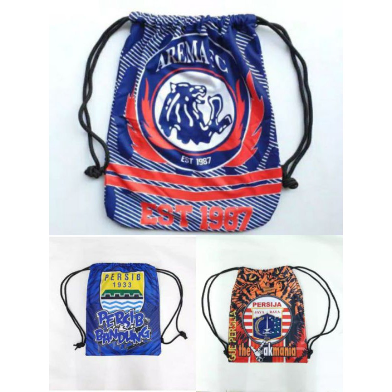 TAS PRIA SERUT GYMSACK CLUB BOLA AREMA PERSIJA PERSIB PERSEBAYA LIGA INDONESIA MURAH