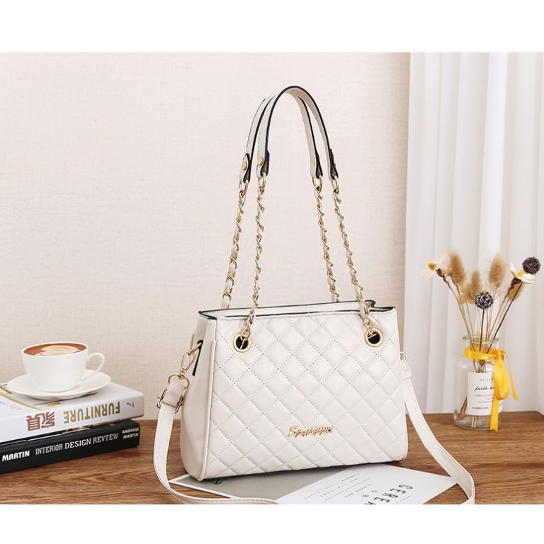 Premium Tote Bag Wanita PU Leather JX 535 - Tas Tote Bag Wanita Elegan - Tas Import - Tas Kantor