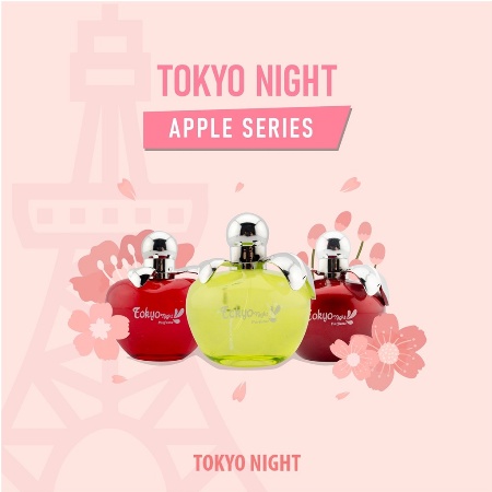 ⭐BAGUS⭐ TOKYO NIGHT EAU DE PARFUME APPLE SERIES 100ML | Candy Sweet Red Apple Parfume