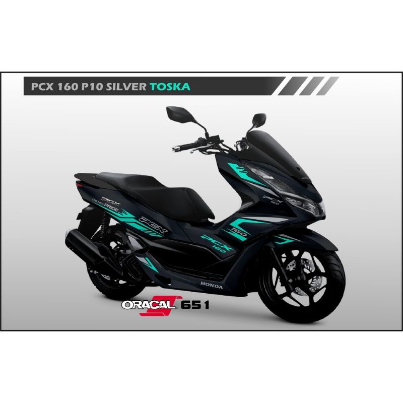 Striping Cutting Sticker Honda NEW PCX HITAM 2021 160 Sporty Tosca