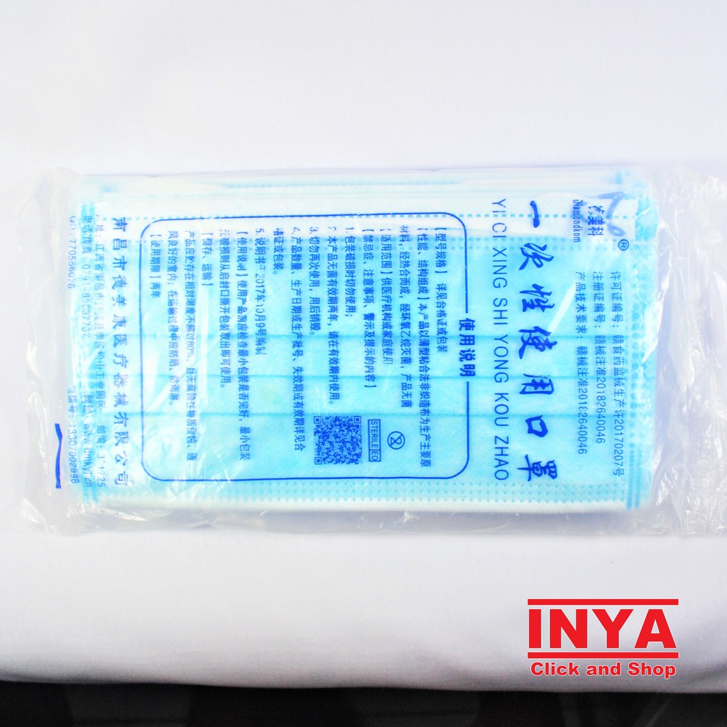 MASKER MEDIS 3 PLY (LAPIS) - Disposable - Sekali Pakai