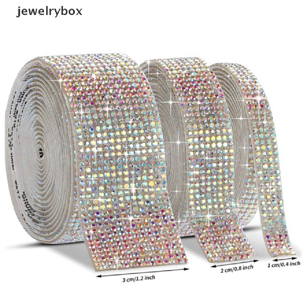[Box] Self Adhesive Crystal Rhinestone Sticker Diamond Ribbon DIY Sticker Rhinestones Boutique