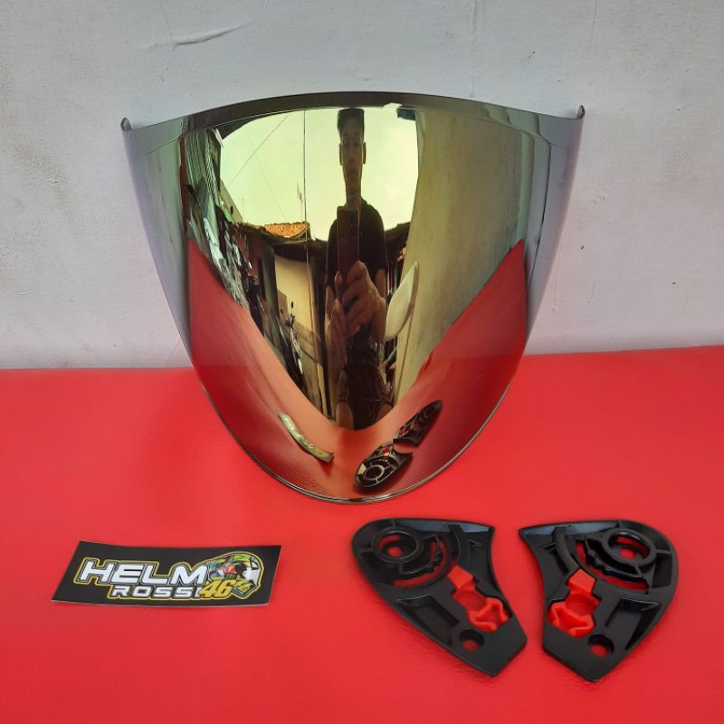 Kaca Visor Kyt KYOTO Venom Dj Maru Centro Galaxy DYNAMIC DYR Iridium Silver Gold Blue Red Bening
