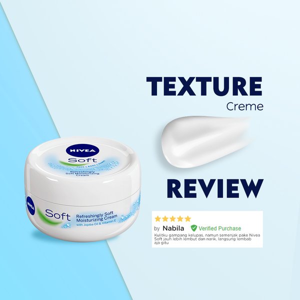 NIVEA Creme Soft Jar (Cream Mousturizer) 100ml / 50ml / 25ml - Krim Pelembab dengan Vit E dan Jojoba Oil Untuk Wajah, Tubuh, Tangan - Skincare BPOM Kemasan Putih