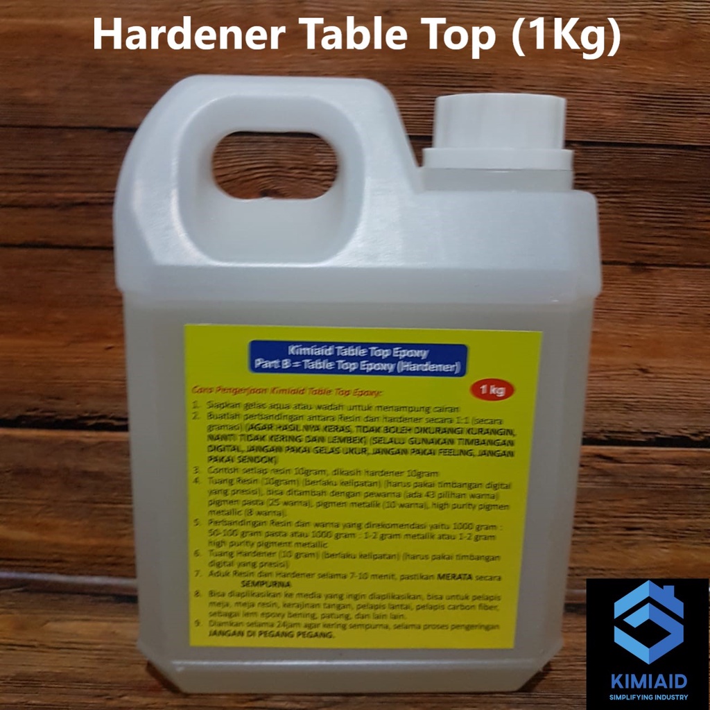 Hardener Epoxy Table Top Resin - 1 Kg - Hardener Only  Super Keras - Epoxy Resin Bening