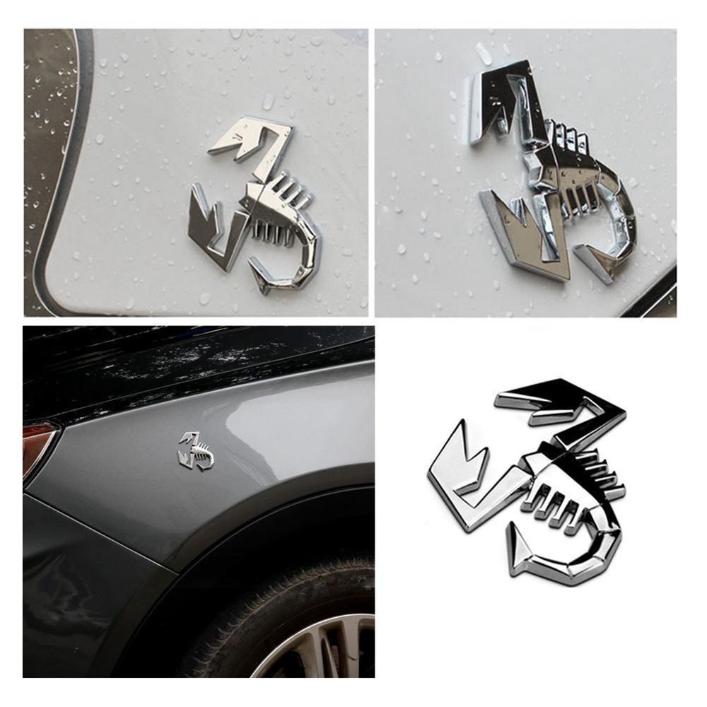Suyou Stiker Emblem Scorpion 3d Bahan Metal Warna Silver Untuk Dekorasi Mobil / Truk
