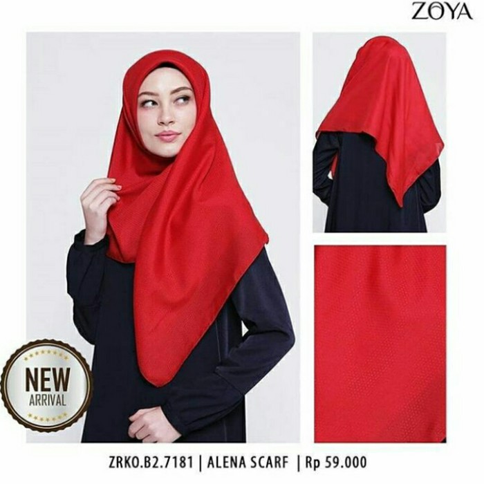 Hijab Kerudung Segi Empat ALENA Scarf ZOYA Original