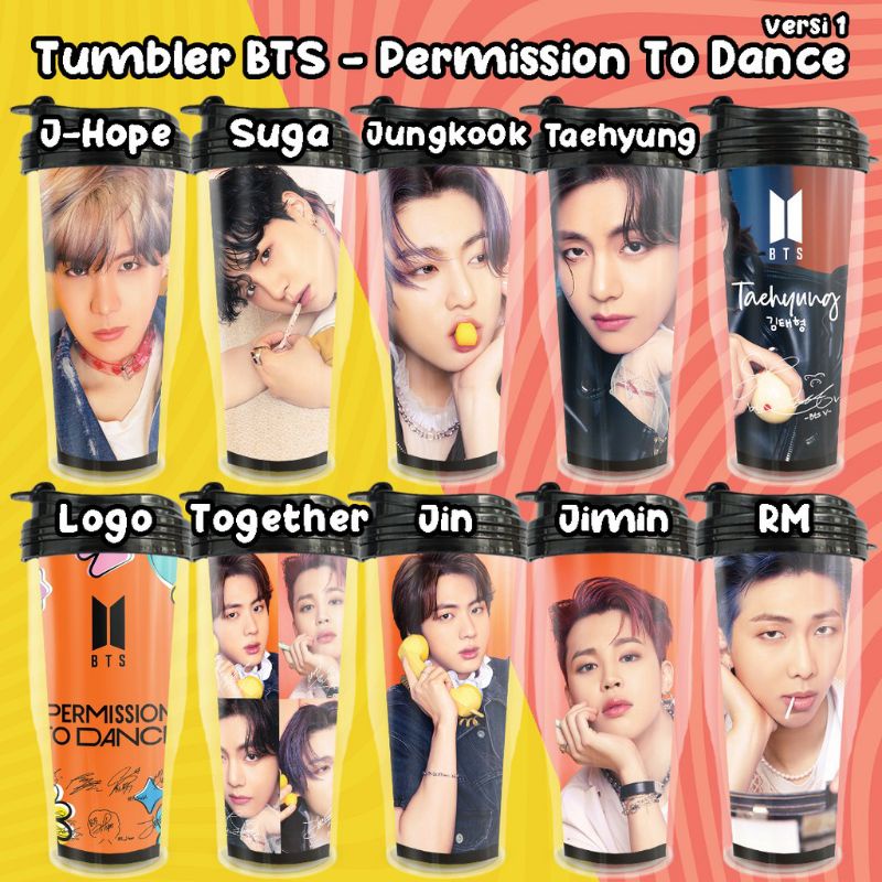 Tumbler Botol minum BTS 380ml  kpop/custom