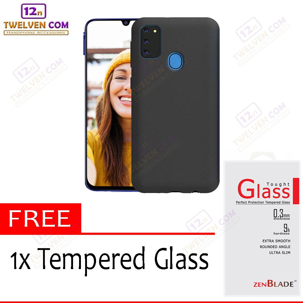 Case Slim Matte Softcase Samsung M21 / M30s - Free Tempered Glass