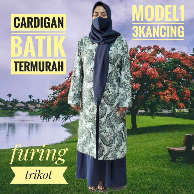 Cardigan batik termurah harga grosir cardigan wanita bisa buat couple jual inner rok tanpa lengan