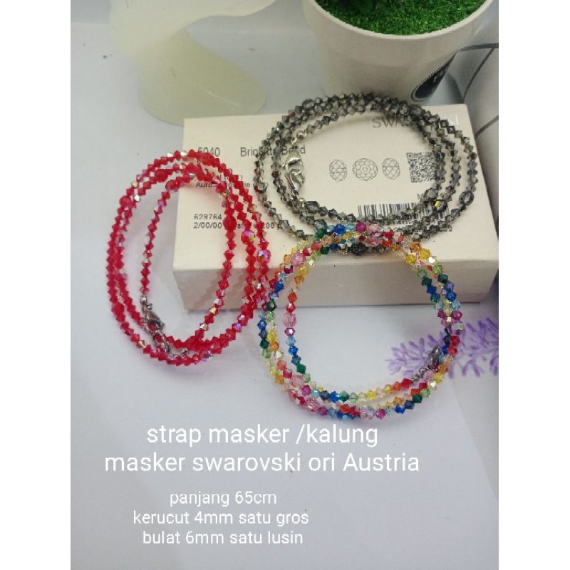 kalung swarovski untuk masker