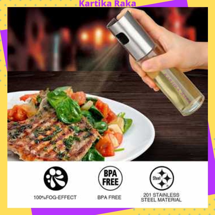 KR Botol Minyak Oil Spray Olive Oil BBQ Chinese Food Botol Spray Pump Minyak 100ml