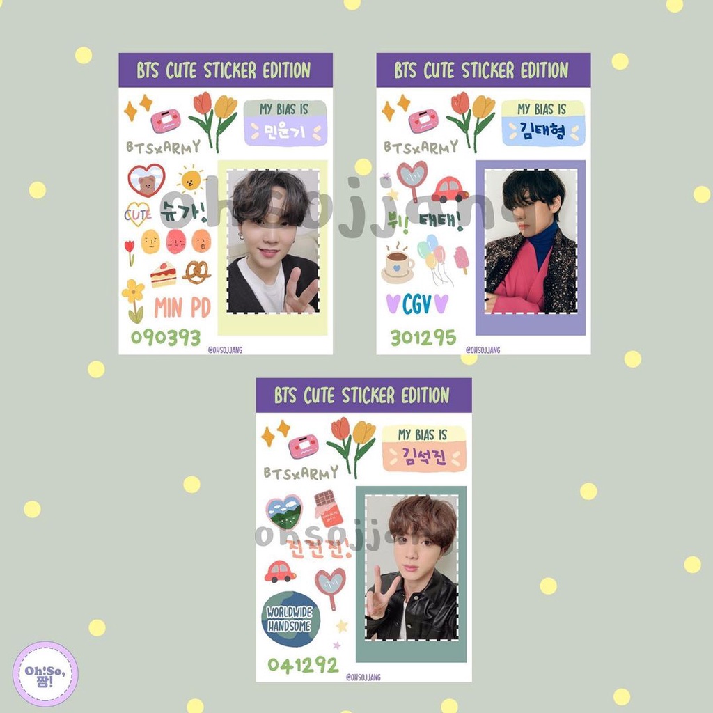 BTS CUTE DECO STICKERS LUCU STIKER BANGTAN