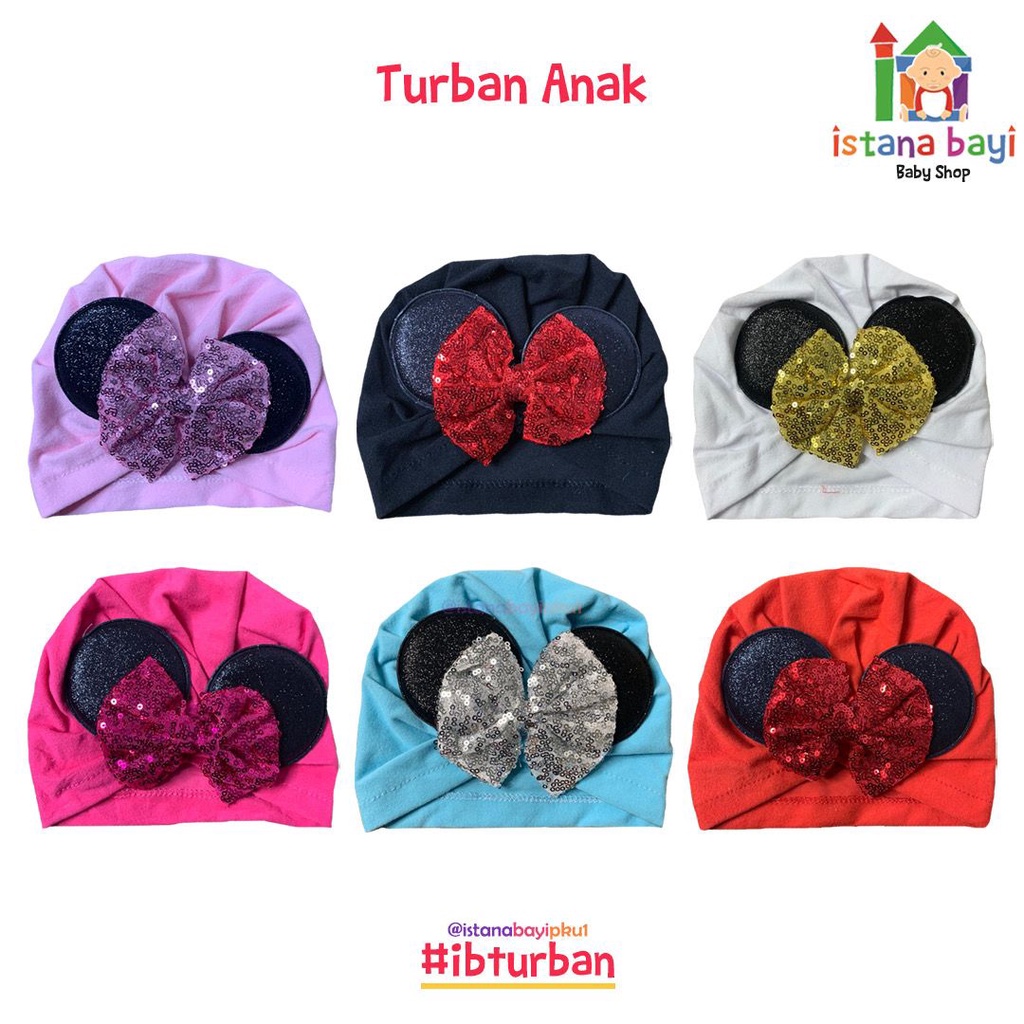 Turban anak Minnie Mouse/Baby turban