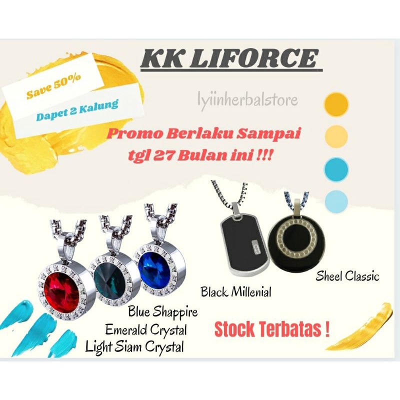 KK LIFORCE|Hemat Dapat 2 Kalung|Kalung Anti Radiasi|100% Original|KK INDONESIA