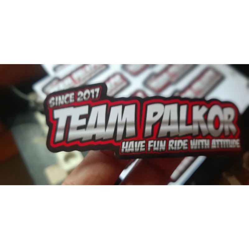 Stiker team palkor print and cutt