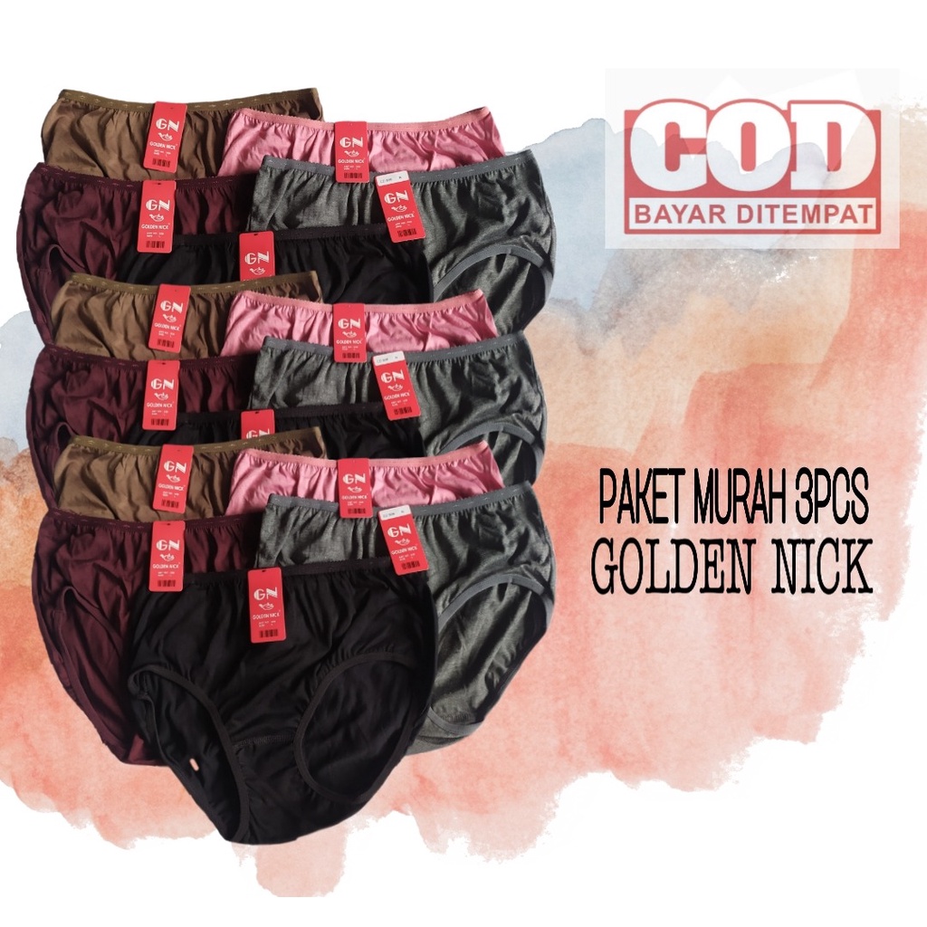 Celana Dalam Wanita GOLDEN NICK 939 Gelap | CD Perempuan Goldennick GN Dewasa Underwear Cewe Cewek Open ABG Remaja SMA Satuan Ecer