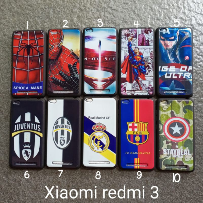 Case gambar Xiaomi Redmi 3 non fingerprint motif cowok soft softcase softshell silikon cover casing kesing housing