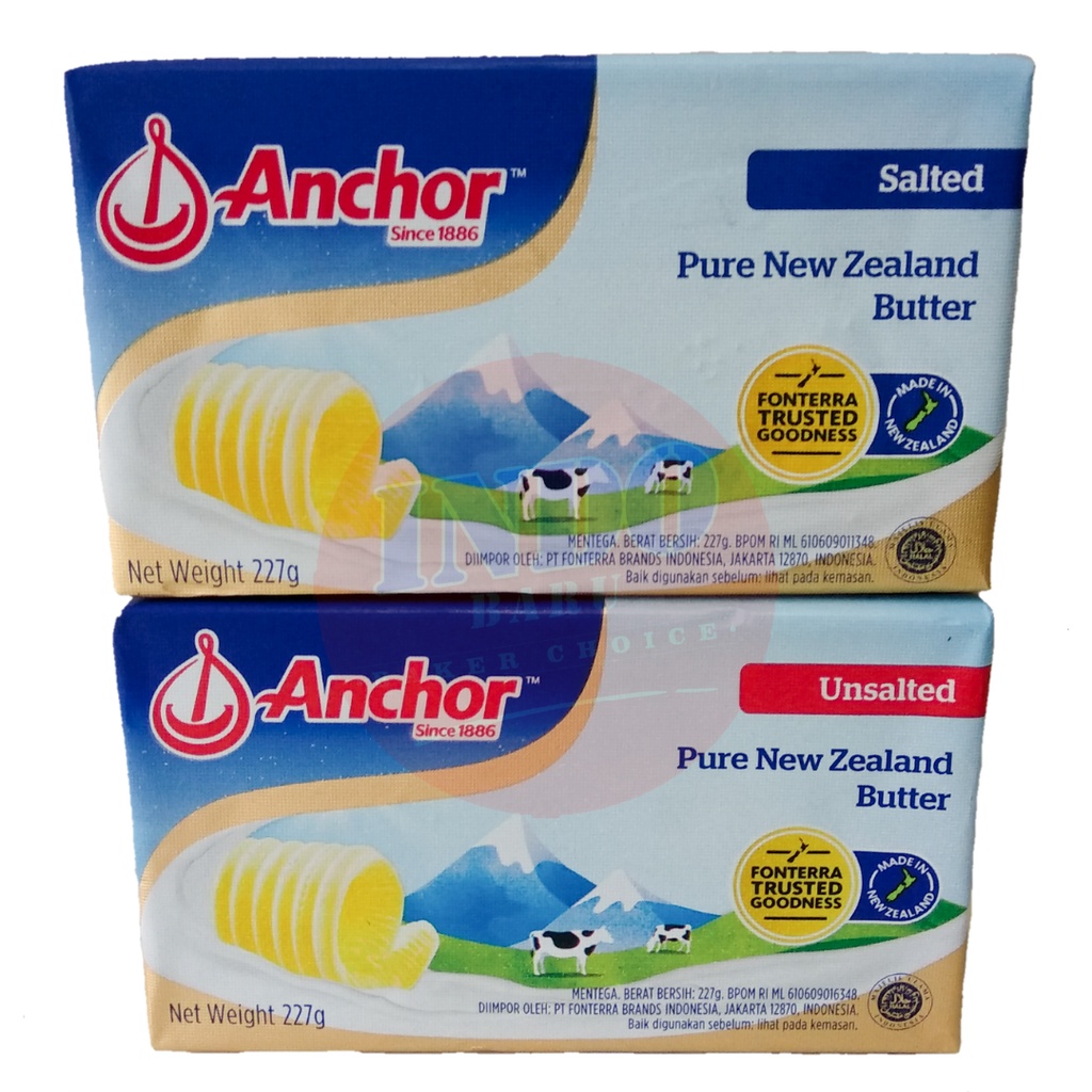 

Butter ANCHOR 200gr SALTED / UNSALTED ( Khusus Pengiriman Instan )