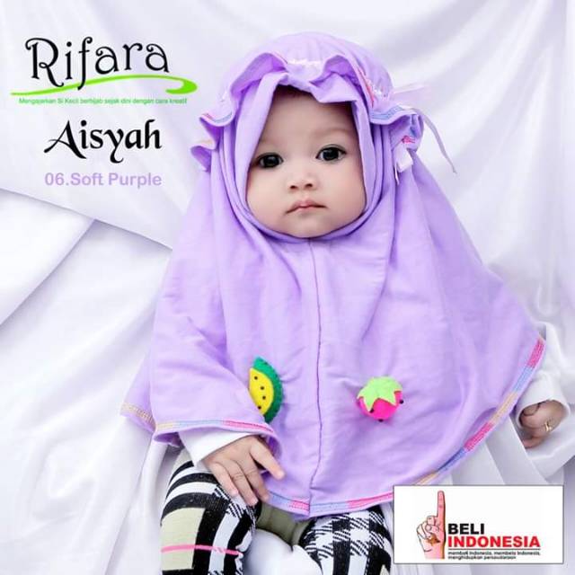 Jilbab Anak Kerudung Anak Jilbab Bayi Kerudung Bayi Aisyah Series Ungu Muda