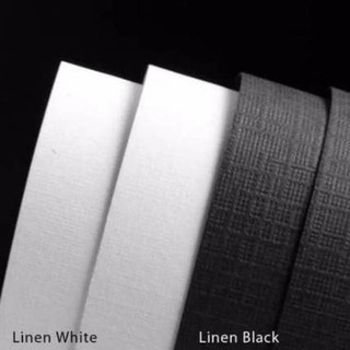 Kertas Linen / Karton Linen Hitam dan Putih (Ukuran Plano 79 x 109cm)