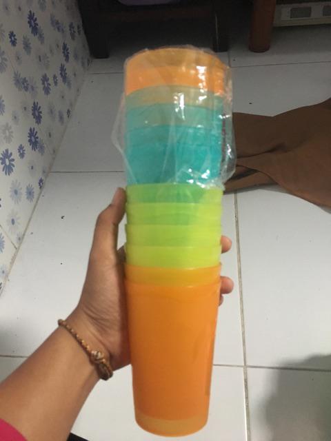 12 Pcs Gelas Plastik/ Gelas Murah/ Gelas Souvenir/ Gelas Pesta
