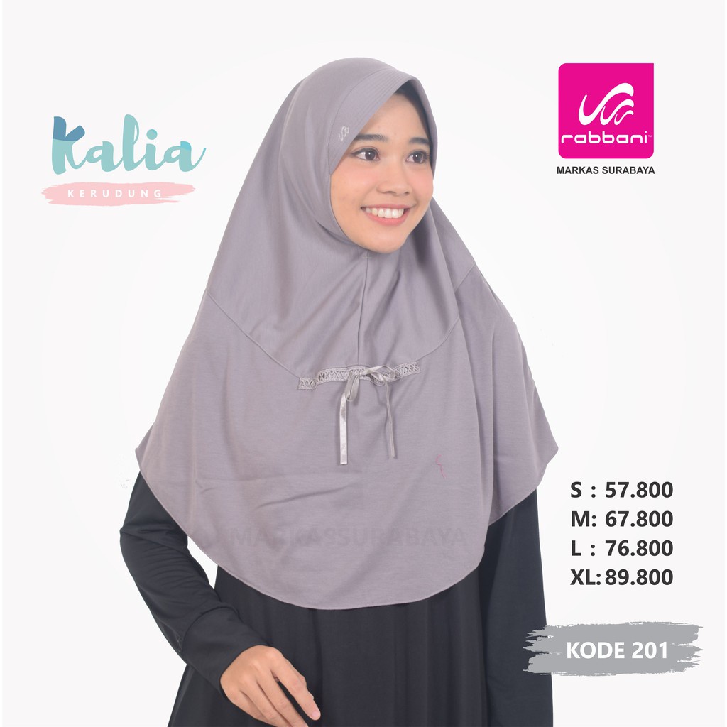 KERUDUNG SEKOLAH RABBANI KALIA - JILBAB INSTAN KALIA RABBANI-Abu