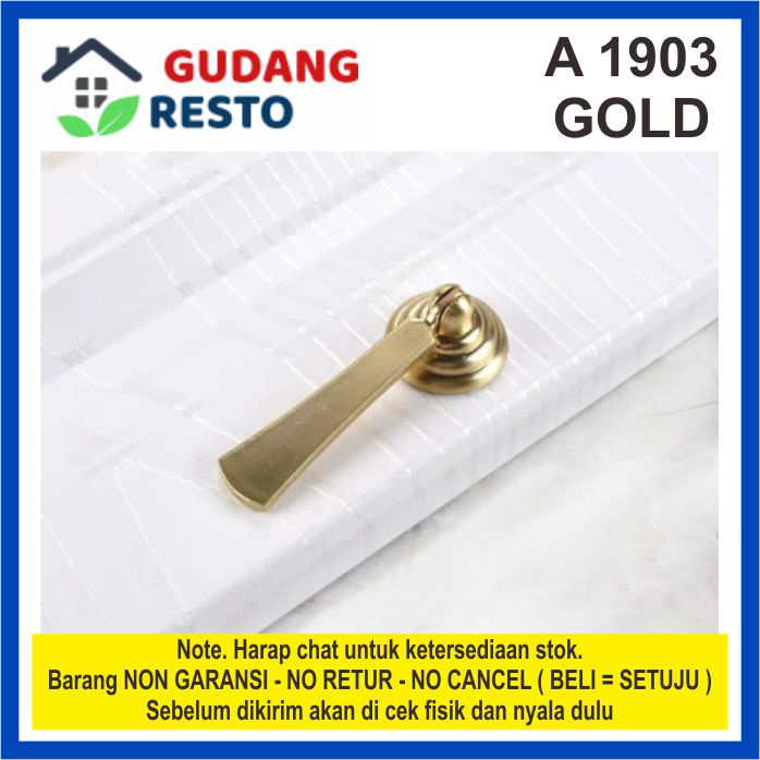 HANDLE TARIKAN A1903 GOLD EMAS MODERN PULL KNOB KNOP LACI LEMARI PINTU