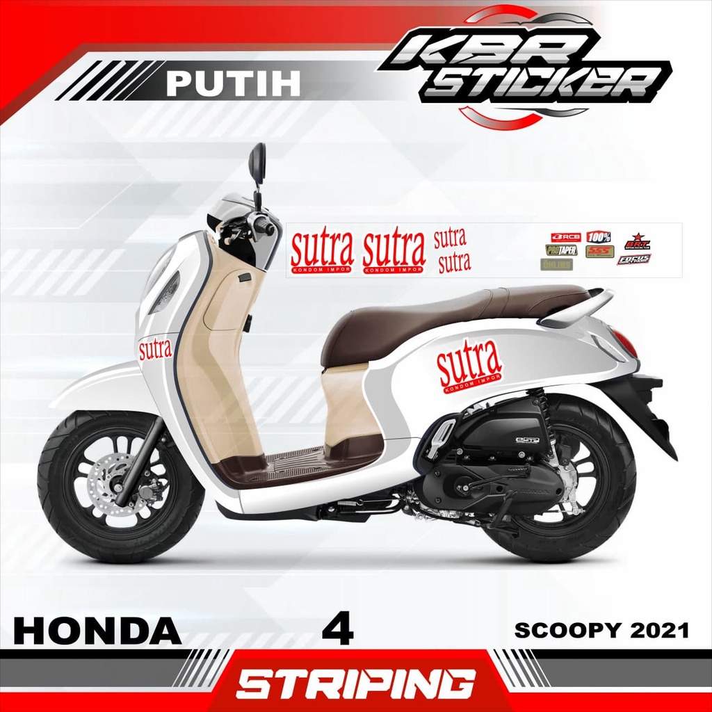 SCOOPY 2021 stiker motor striping SCOOPY 2021 motor honda motor sticker variasi Racing 04