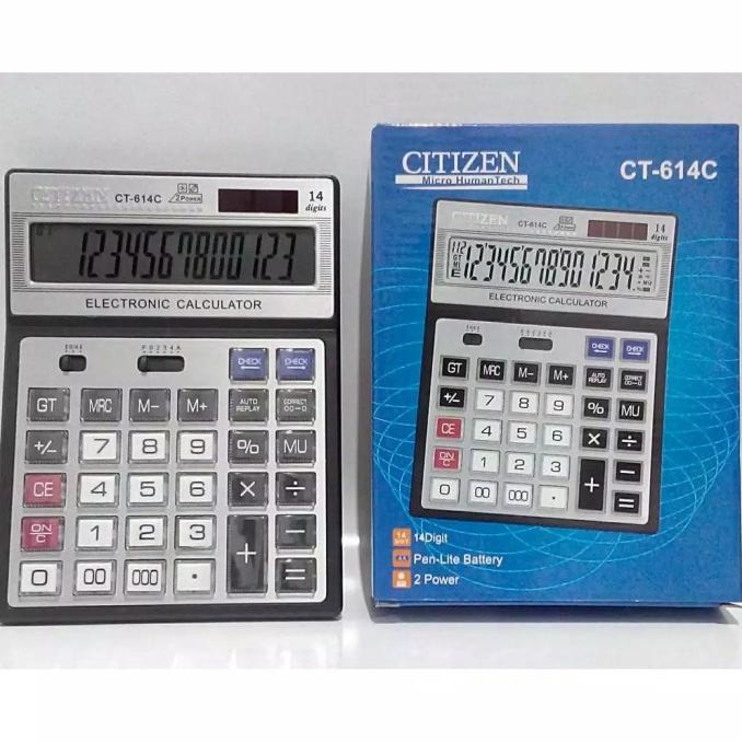 

[COD] Kalkulator CITIZEN CT 614C / Kalkulator CITIZEN / KALKULATOR 14 DIGIT KOMPLIT Kode 1067