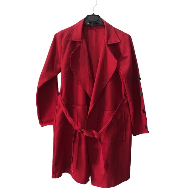 Baju Outer Wanita Warna Maroon Atasan Blezer Wanita