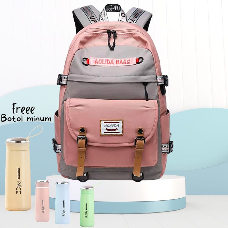 Tasmurah - AOLLIDA Ransel Backpack  Tas Sekolah Wanita / Terbaru Populer 2022 Tas Sekolah Wanita Versi Korea Ransel Siswa Sekolah Menengah Pertama Sekolah Dasar Dalam Ransel Jepang Ransel Korea Murah Tas Punggung Perempuan Dewasa Sederhana