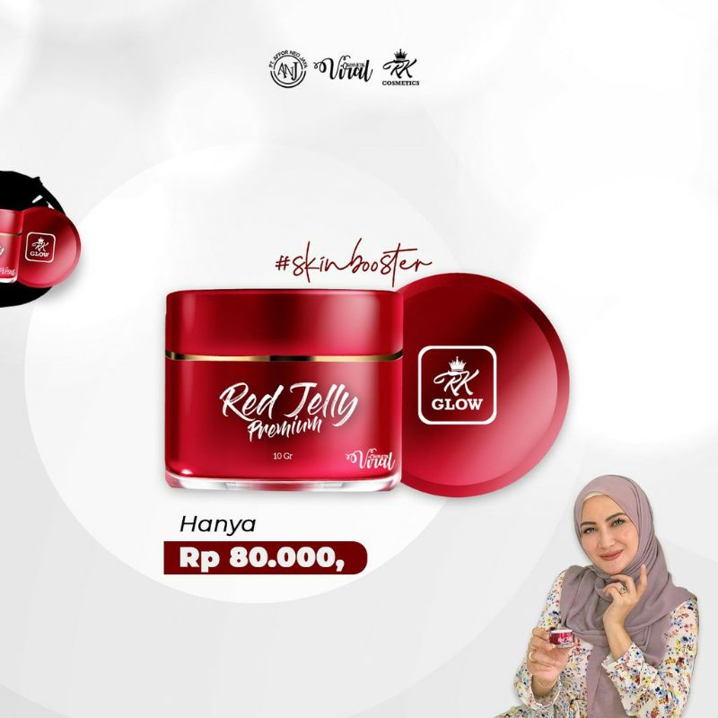 (✔️ COD) RK RED JELLY PREMIUM RKGLOW KOSMETIK VIRAL FLEK JERAWAT AGEN RESMI ANJ SERUM BER ID CARD AF