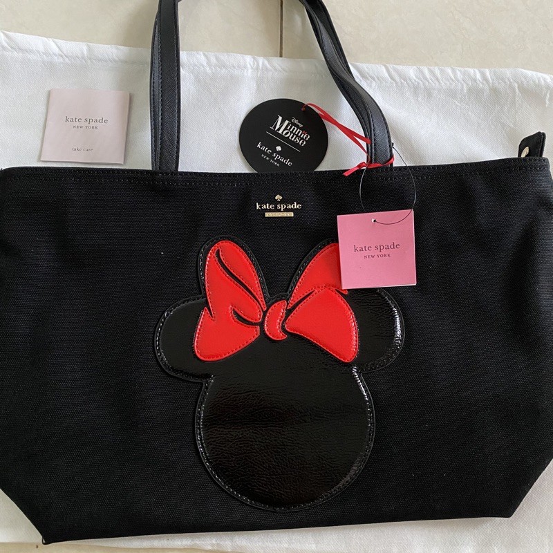 Kate Spade x Disney Minnie Mouse Black Tote Bag Original