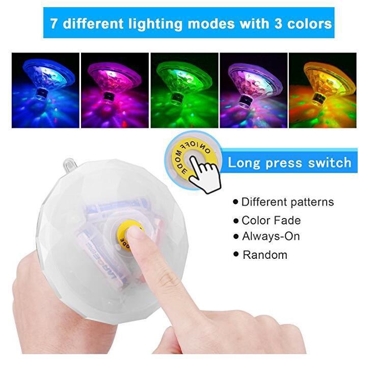 ♥Ready Stock♥Floating Underwater Lamp RGB LED Light Glow Show Swimming Pool Tub Spa Lighting