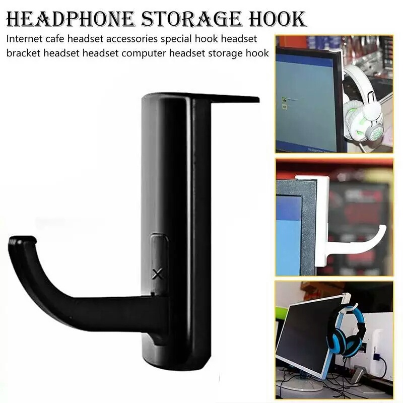 Hanger PC monitor gantungan headphone headset earphone gaming bando stand holder hook serbaguna HD01