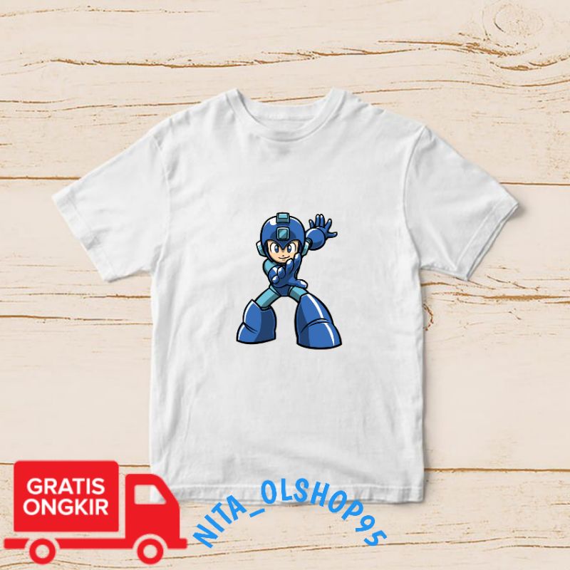 baju anak karakter , baju anak Mega man , baju megaman