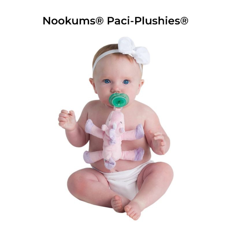 Nookums Paci-Plushies BuddiesElephant, Crab, Bulldog, Retriever, Lion