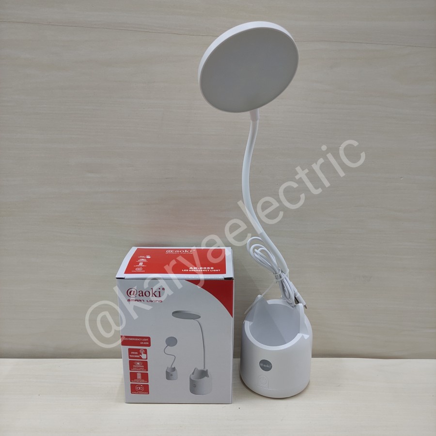 LAMPU BELAJAR TOUCH SENTUH DIMMER FLEKSIBEL BACA MEJA KERJA DUDUK LAMPU BELAJAR TRICOLOUR SENTUH AOKI AK-6059 AOKI 6059