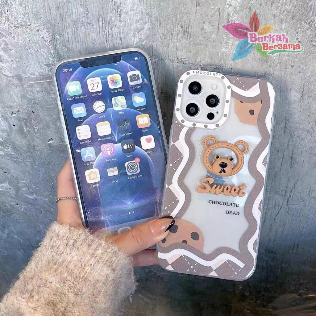 SS112 SOFTCASE SWEET BEAR 3D OPPO  A74 A95 A74 A93 RENO 8T 2 3 A91 3 PRO 4 4 PRO 4F F17 PRO 5F F19 PRO 5 6 6 PRO 7 5G 7 4G 8 7Z 5G A96 5G BB7232